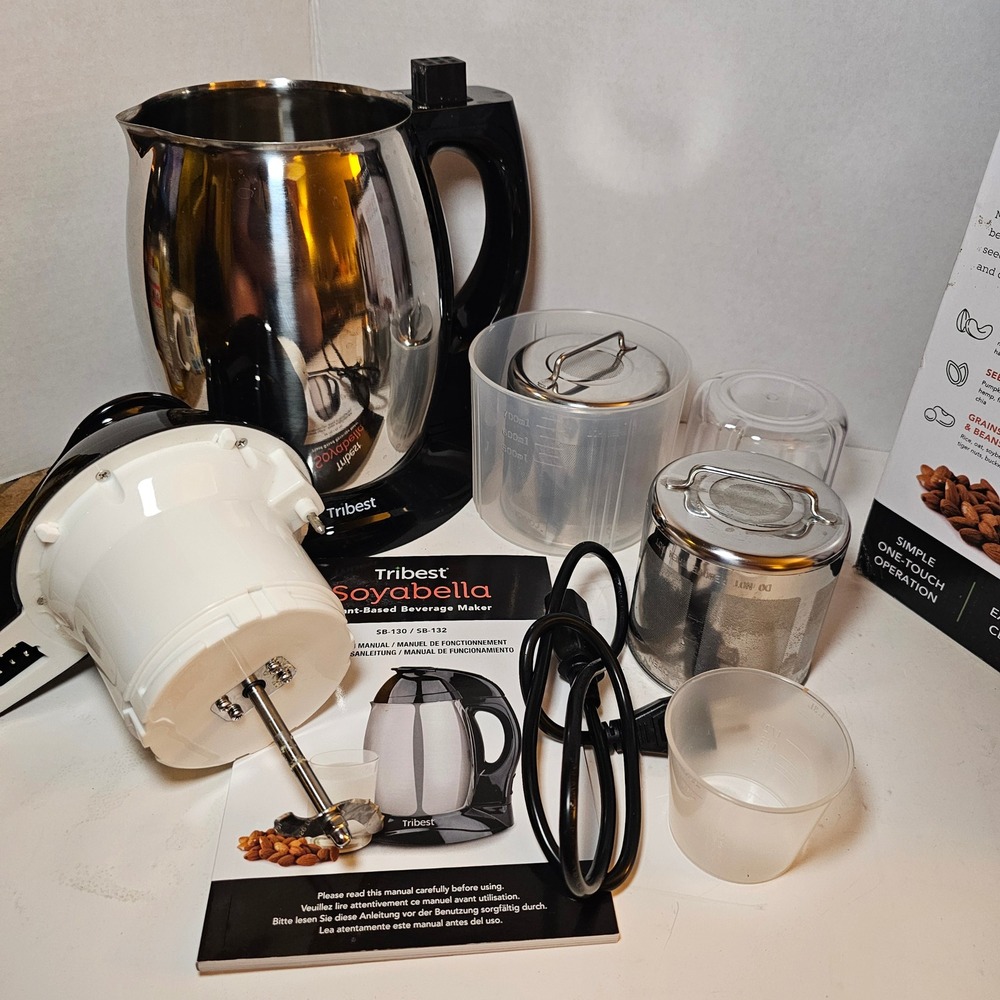 Tribest Soyabella SB-130 Plant-Based Nut Soy Milk Maker Stainless Steel Tested - Picture 2 of 12